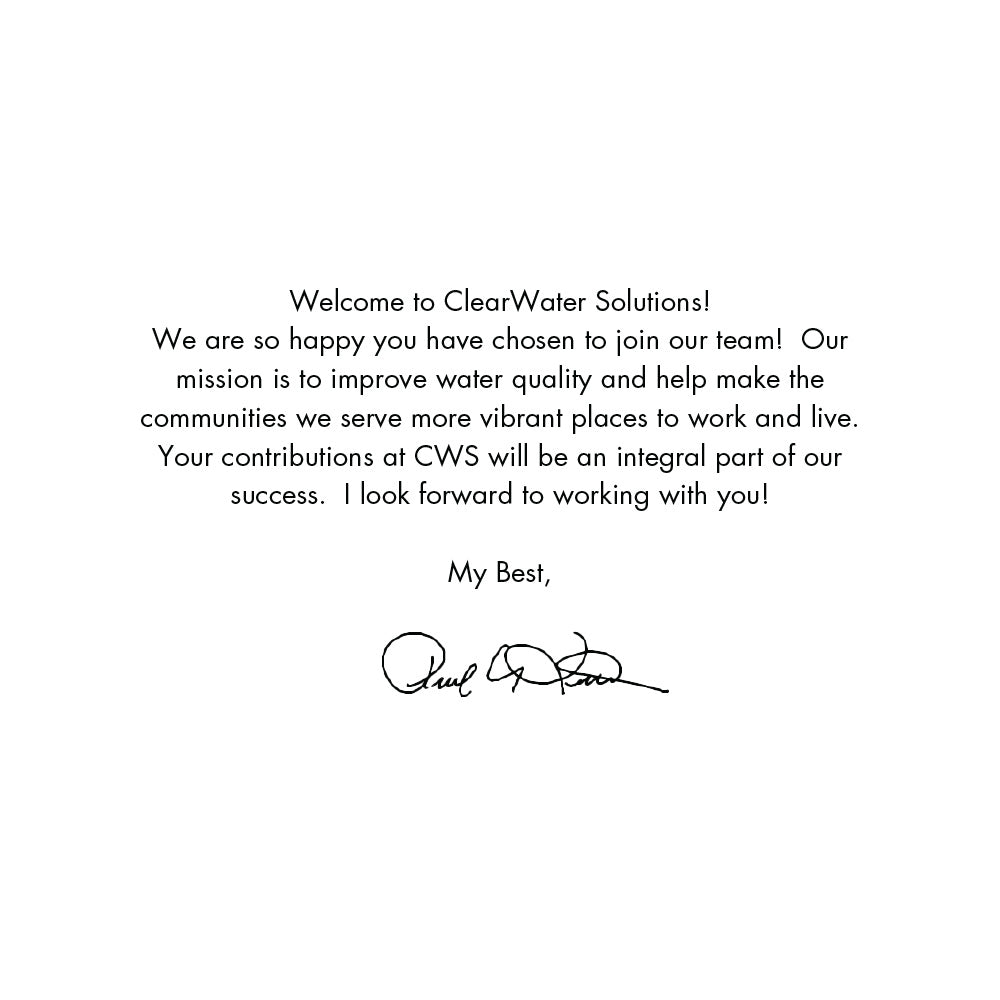 CWS New Hire Welcome Card